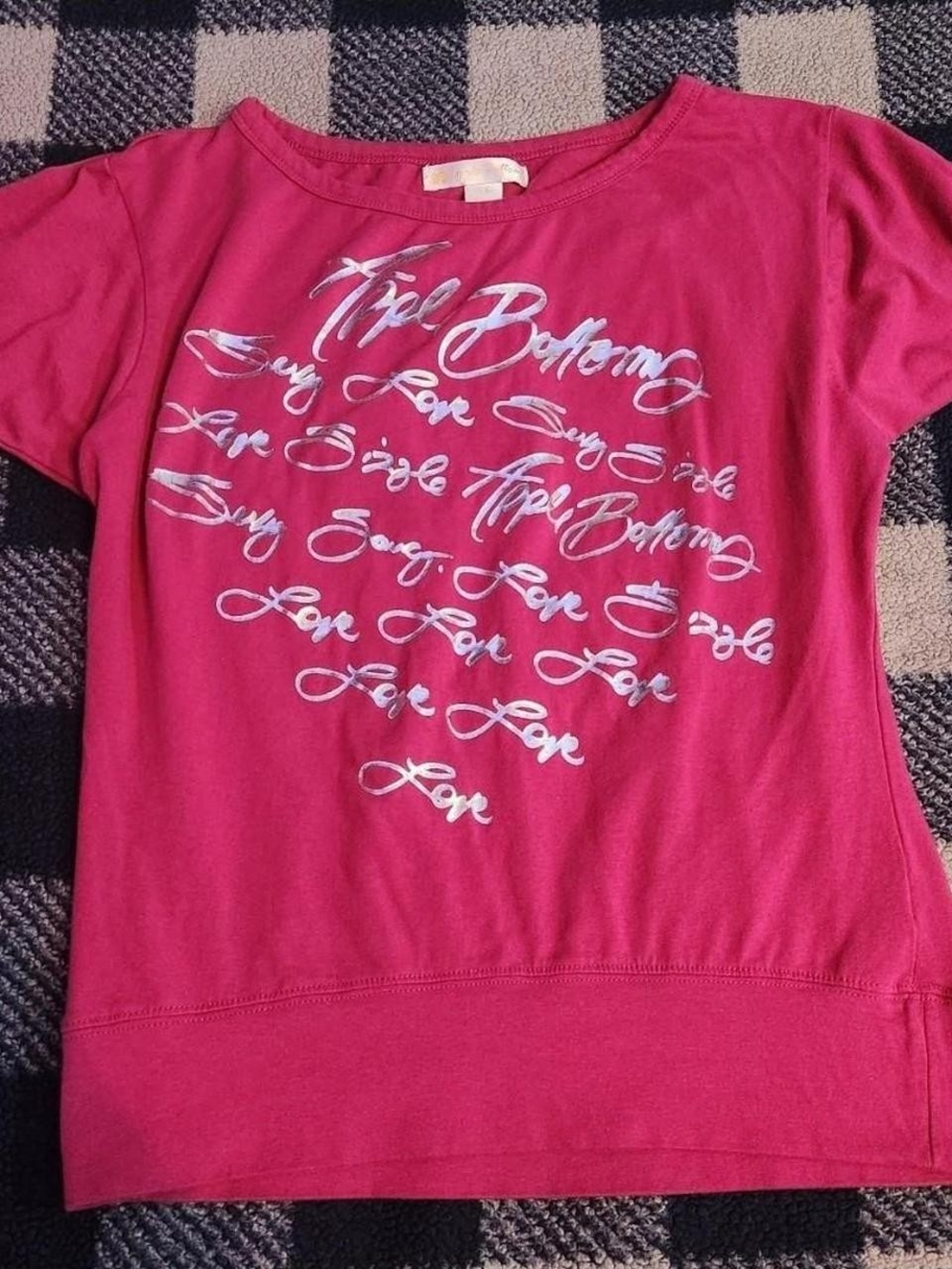 Y2k mcbling style apple bottoms shirt